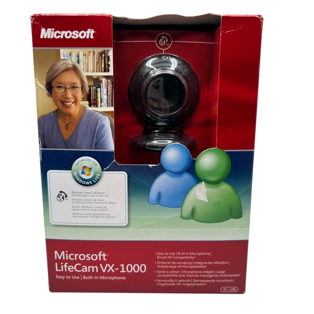 Microsoft LifeCam VX-1000‎ Webcam Built in Microphone PC USB